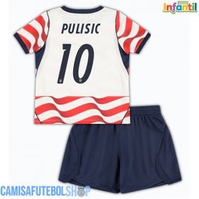 Camisa de time de futebol Estados Unidos Christian Pulisic #10 Replicas 1º Equipamento Infantil Mundo 2026 Manga Curta (+ Calças curtas)